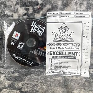Guitar‎ Hero PS2 PlayStation 2 RedOctane Harmonix 2005 Rhythm Rock Game Disc
